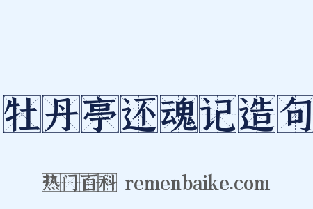 牡丹亭还魂记造句是什么意思的图片